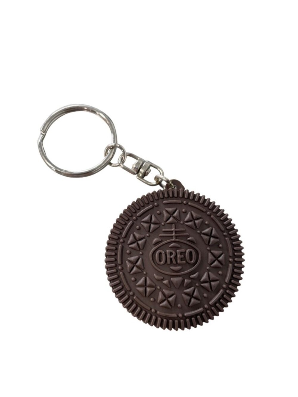 Oreo Cookie Shaped Keychain Rubber Round Novelty Accessory Bag Charm Collection